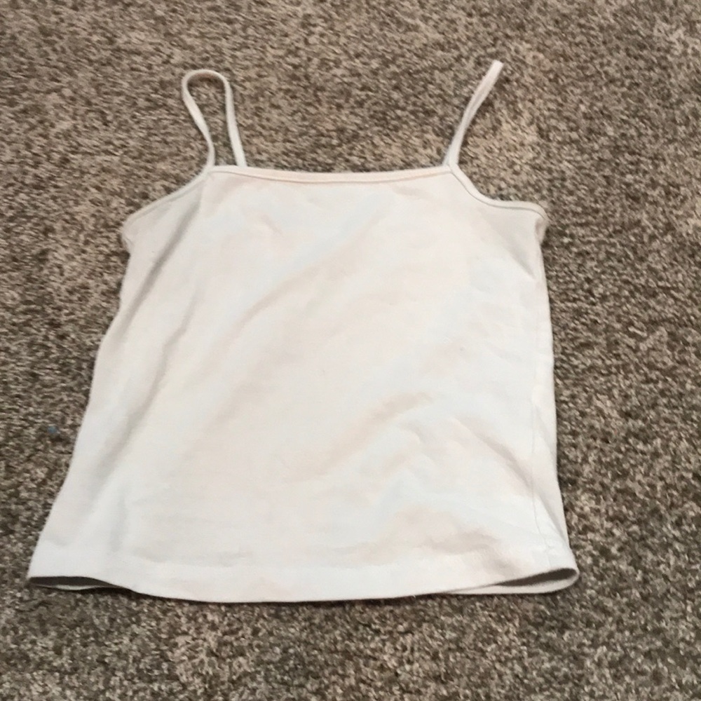 white cropped tank top